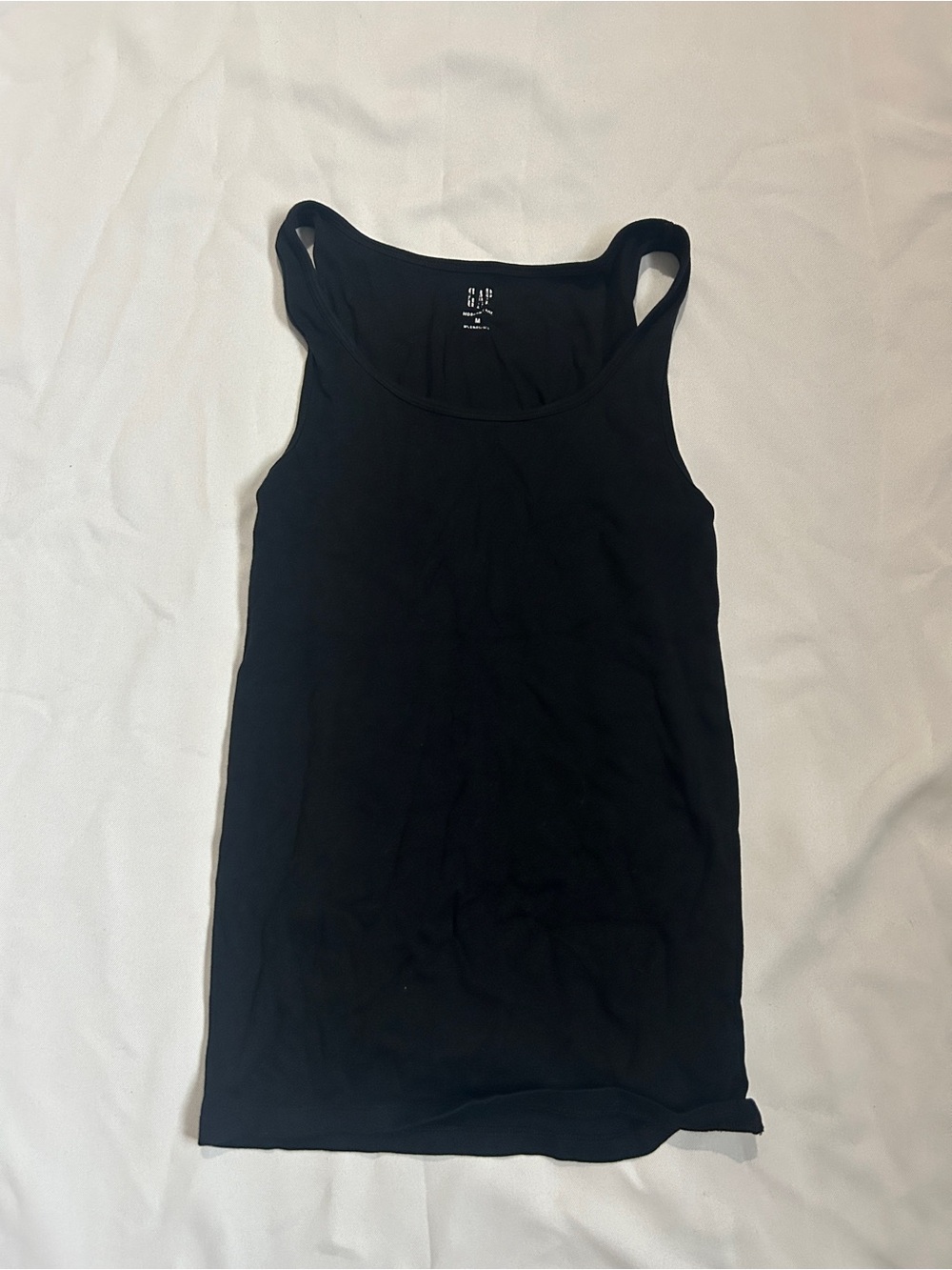 GAP Black Fitted Scoop Tank Top